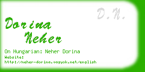 dorina neher business card